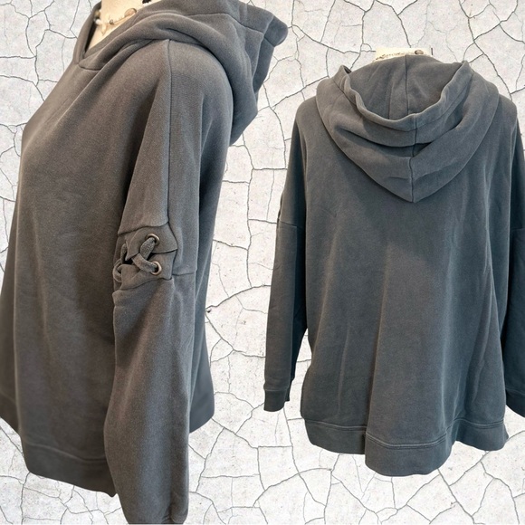 NWT Avocado BK Tie Charcoal Hoodie & Cropped Pant Set - XS - Picture 4 of 6